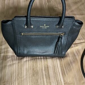Kate Spade Black Pebbled Leather Satchel